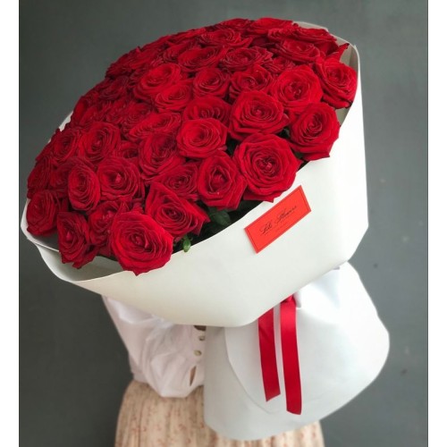 Купить на заказ Букет из 51 красной розы с доставкой в Форт-Шевченко