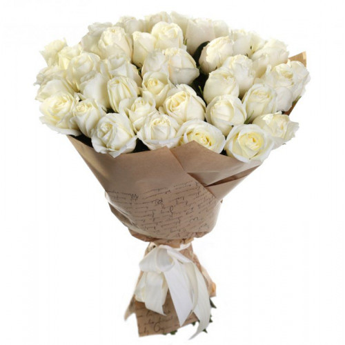 Купить на заказ Букет из 35 белых роз с доставкой в Форт-Шевченко