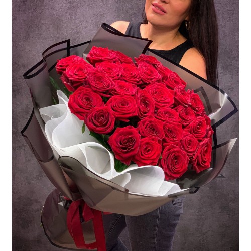 Купить на заказ Букет из 35 красных роз с доставкой в Форт-Шевченко