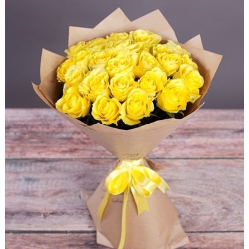 Купить на заказ Букет из 11 желтых роз с доставкой в Форт-Шевченко